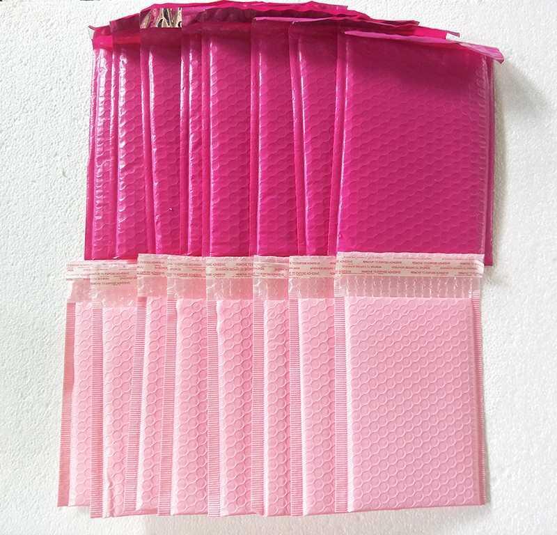 

25pcs/lot Light pink / Rose pink Poly bubble Mailer envelopes padded Mailing Bag Self Sealing for gift package1