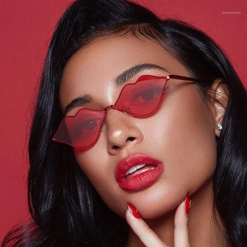 

Fashion Designer Lady Sunglasses Big Red Lip frames1