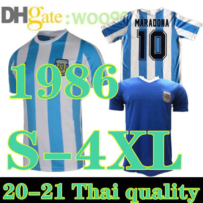 

S-4XL 1986 Argentina Retro Soccer Jersey Maradona 1978 Retro Argentina Maradona XXXL1986 Football Shirts Maillot Camisetas de Futbo