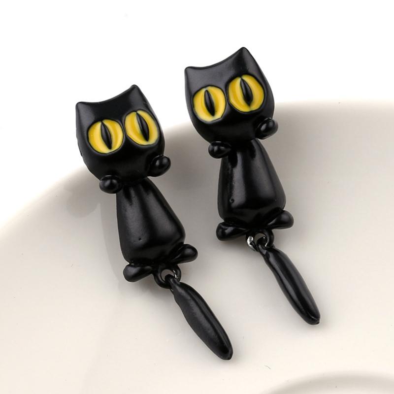 

Handmade Cartoon 3D Polymer Clay Animal Earrings Cute Cat Stud Earring Ear Stud For Women Jewelry