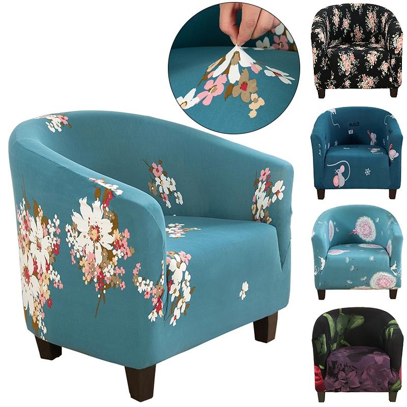 

Spandex Club Chair Covers Elastic Single Sofa Armchair Slipcover Removable Seat Cover Accent Chair Protect Case