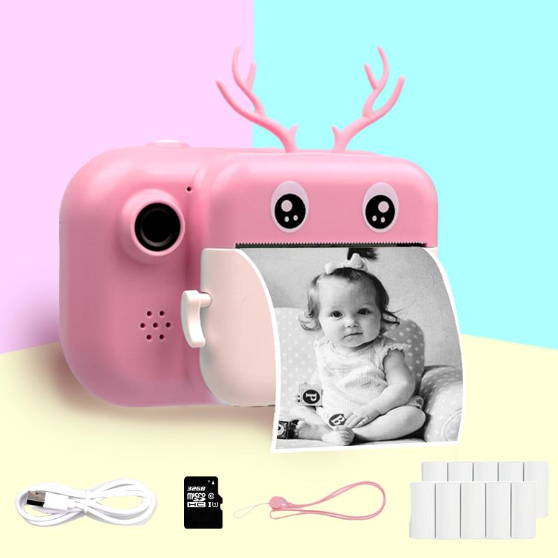 

HD 1080P Video Digital Children Instant Print Toys Kids Polaroid Camera With Thermal Photo Paper Camera Birthday christmas Gifts