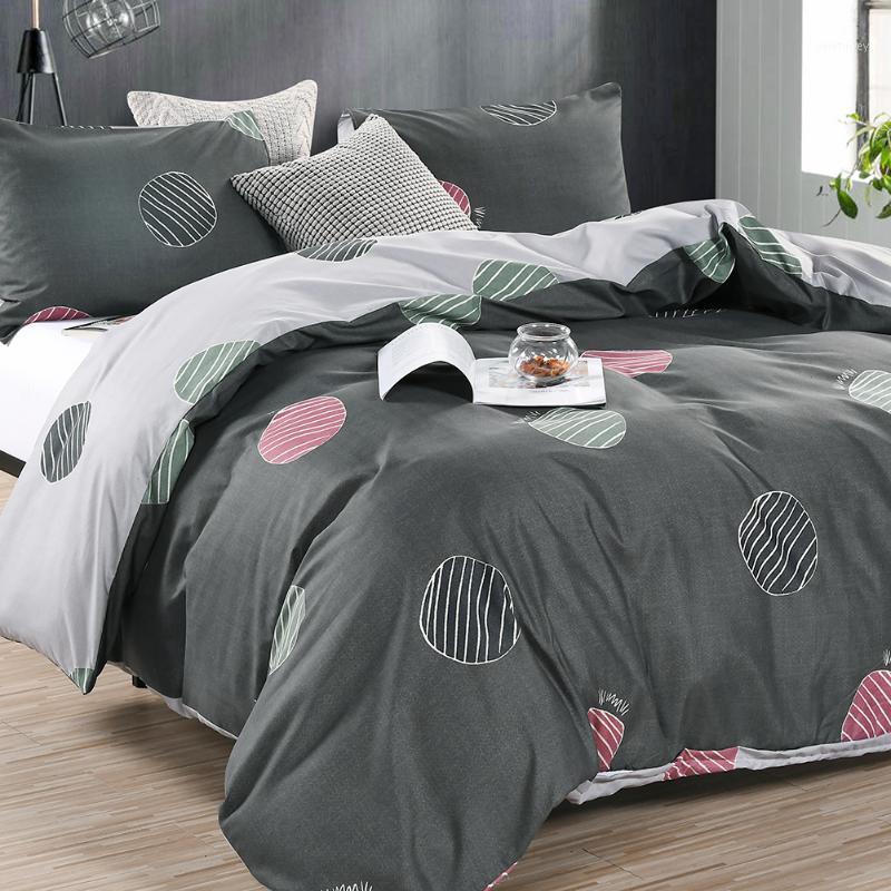 

Queen King Size duvet cover sets printing Home comforter bedding set bed set Bedclothes Quilt Cover + Pillow cases1, Army green