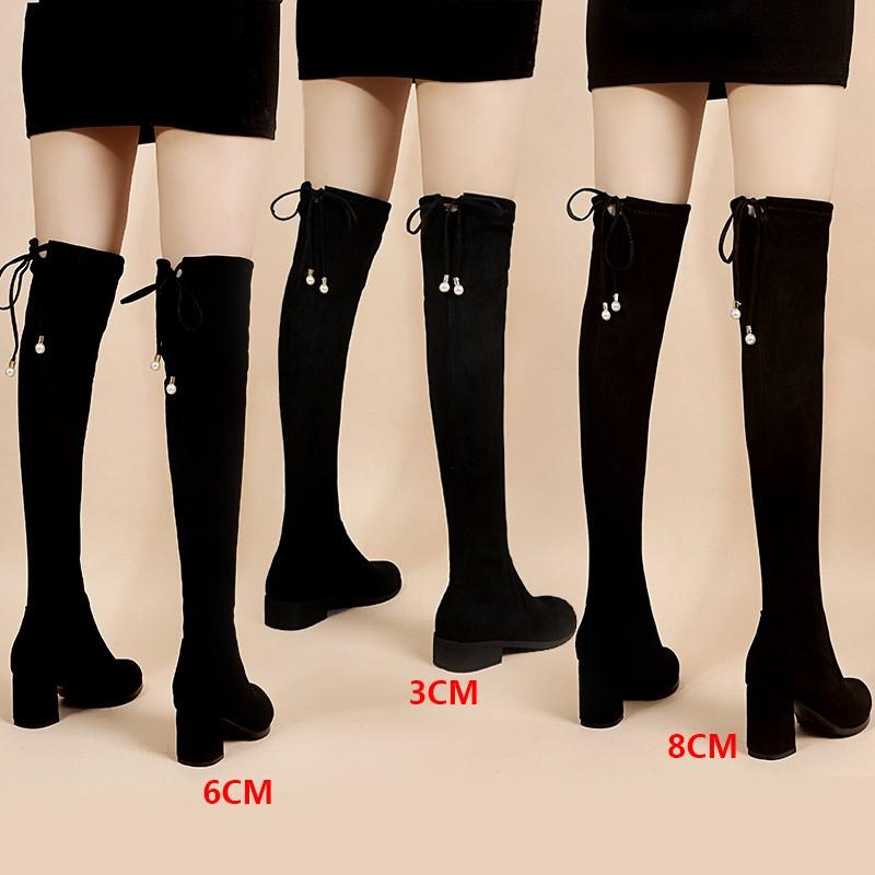 

Women's Leather Boots Autumn Shoes Winter Footwear Lace Up Sexy Thigh High Heels High Sexy Boots-Women 2020 Pointy Pointy Boot