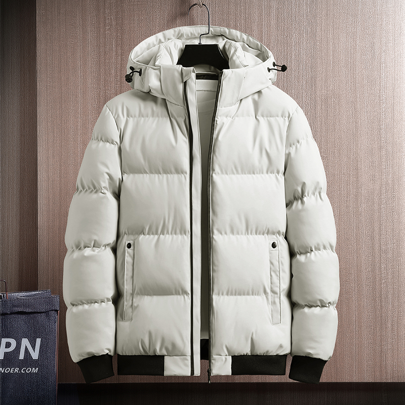 

Parkas Coats Winter of Casual Men 2020 New Thick Mark Solid Color Male Jacket with Hoodie Y242, Cbd275light grey