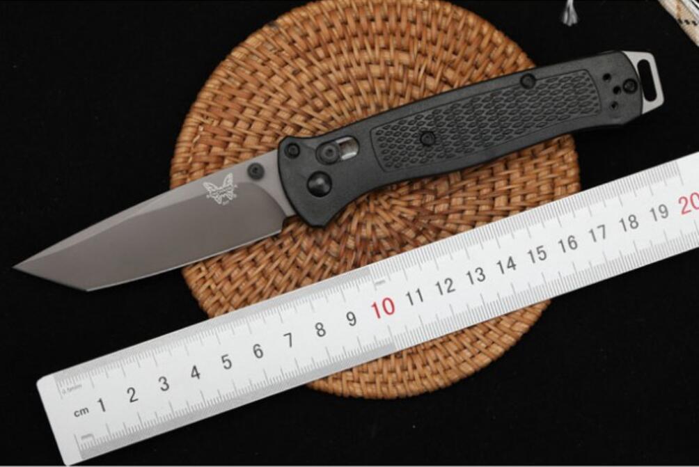 

New Titanium plated version butterly Benchmade BM 537 Folding Knife D2 Blade Nylon glass fiber handle BM 535 485 9400 940 15080 484S-1 knife