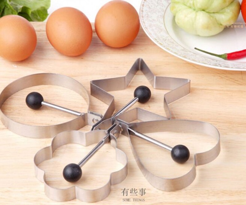 

Thickening Stainless Steel Mold Five Pointed Star Love Heart Shaped Fried Egg Mould Kitchen Practical Gadget DIY Hot Sale 1cj J2