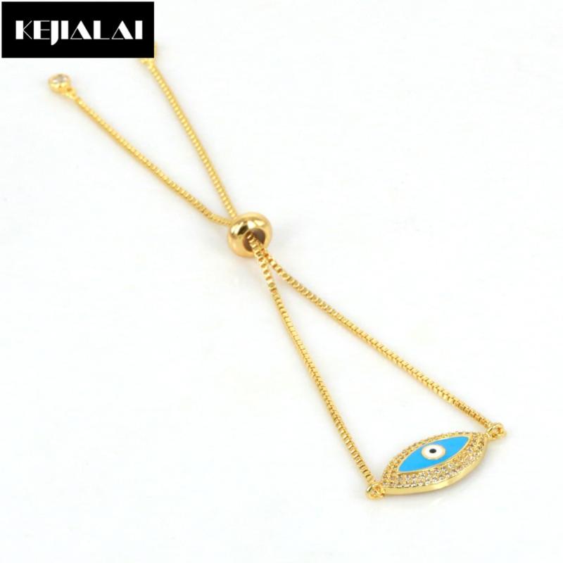 

2020 Fashion Women Bracelets Crystal Paved CZ Evil Eye Charm Bracelet for Girls Blue Eyes Accessories Jewelry Best Friend Gift