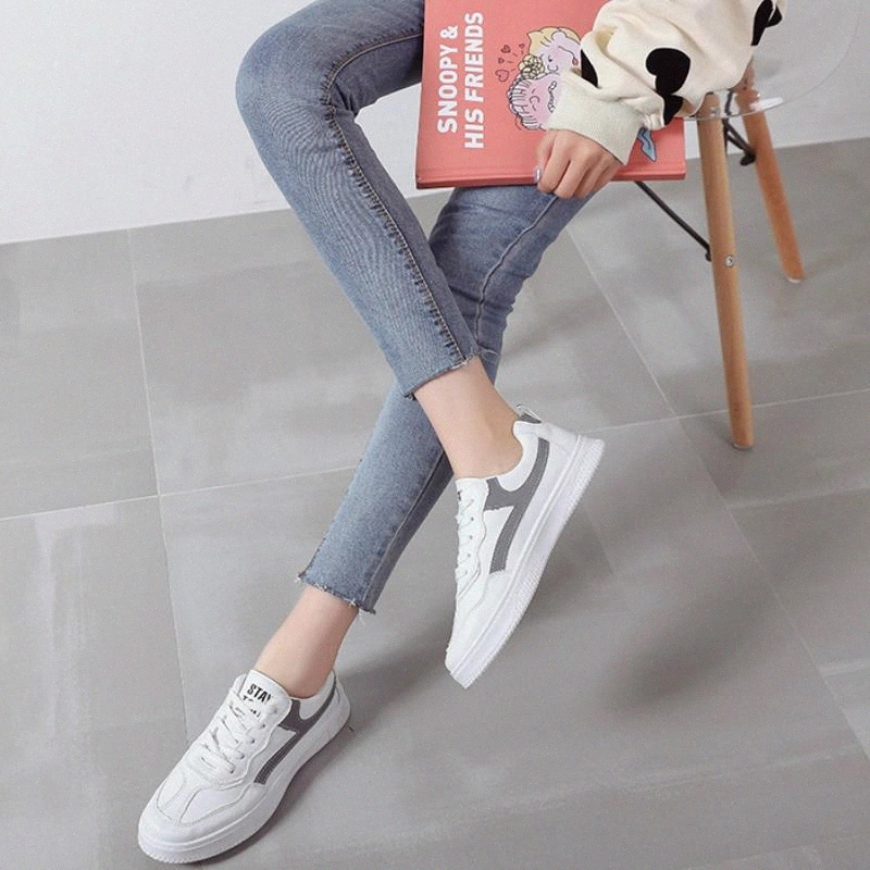 

Spring Autumn New Women White Shoes High Quality Sneakers Woman Platform Shoes Flats Fashion Student Casual Loafers Ladies #ZG7v