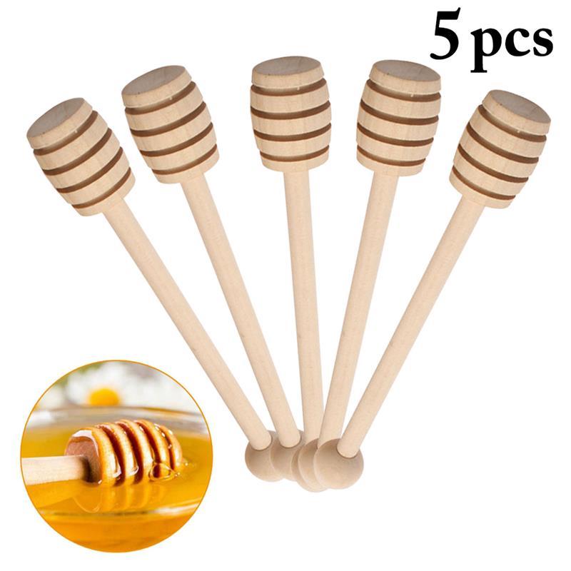 

10pcs/set Mini Wood Honey Dippers Dinnerware Coffee Milk Stirring Sticks Spoon Dropshipping