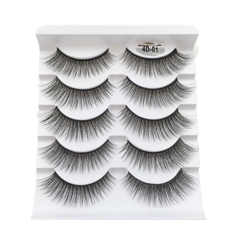 

5 Pairs 3D Mink Lashes False Eyelashes Natural Thick Long Eye Lashes Wispy Makeup Beauty Extension Tools Handmade Eyelashes