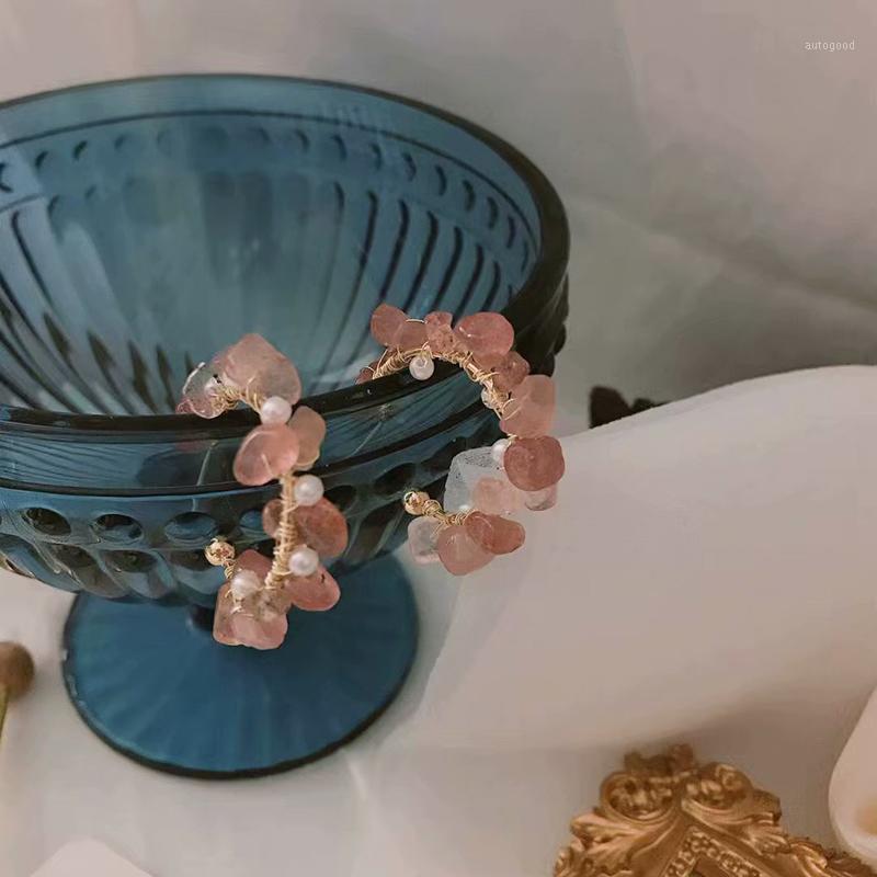 

Hoop & Huggie Earrings Jewelry Strawberry Crystal Green Natural Stone Baroque Freshwater Pearl For Women Gift Fashion 20211