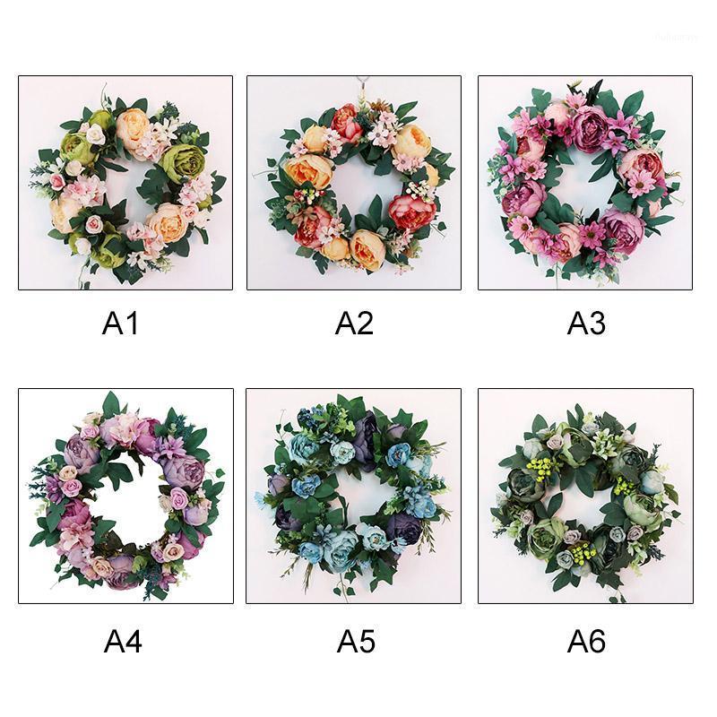 

Artificial Flower Garland Wreath 6 color Door Party Hanging Wall Window Decoration silk flower garland home wedding decoration1, A2