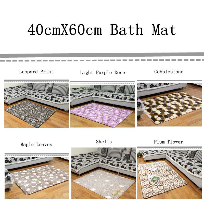 

Free Shipping 40cmX60cm Bath Mat Chair Cushion 6 Patterns Floor Carpet Home Decor Doormat Fashion Absorbent Non-Slip Prayer Mats