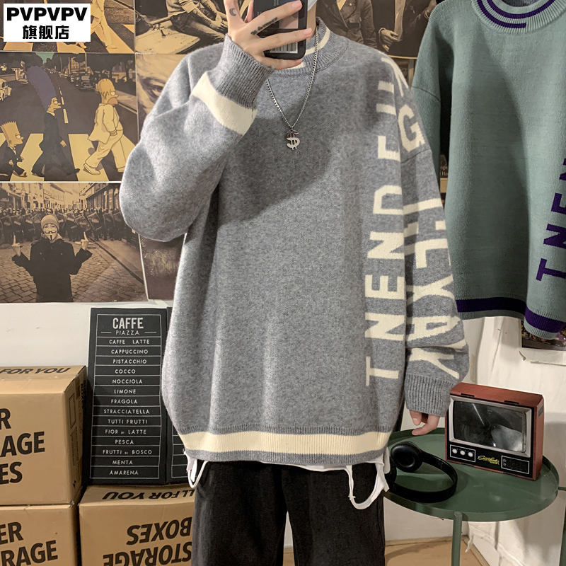 

2021 New High Male Turtleneck Sweater Custom Wear Winter Jacket Big Lazy Letter Fat Shirt 8TWC, Xl