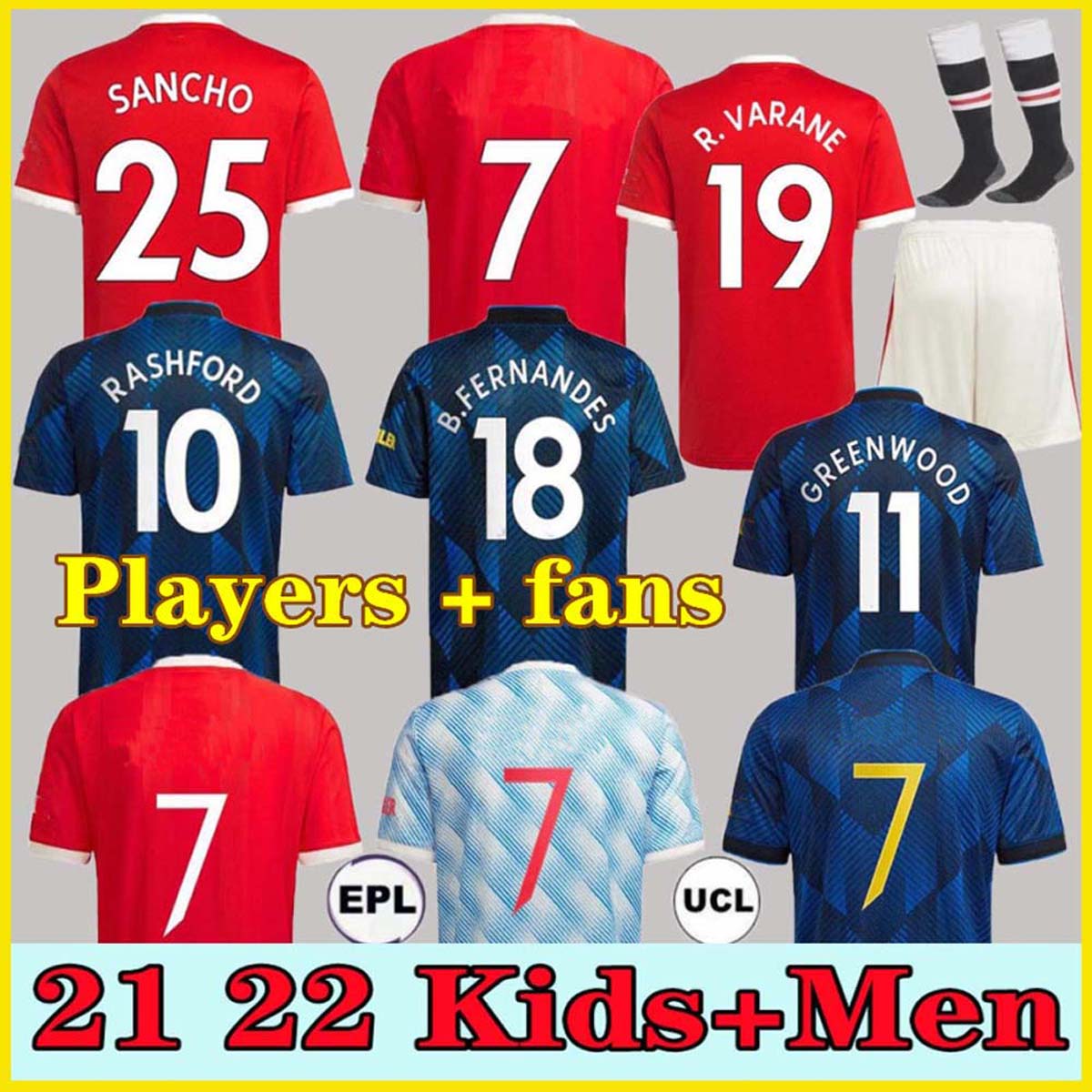 

fans player version SANCHO 21 22 soccer jerseys RASHFORD MAN SHAW 2021 2022 football shirt UTD POGBA CAVANI BRUNO FERNANDES men kids kit VARANE FRED GREENWOOD Lingard, 21 22 home kids size: