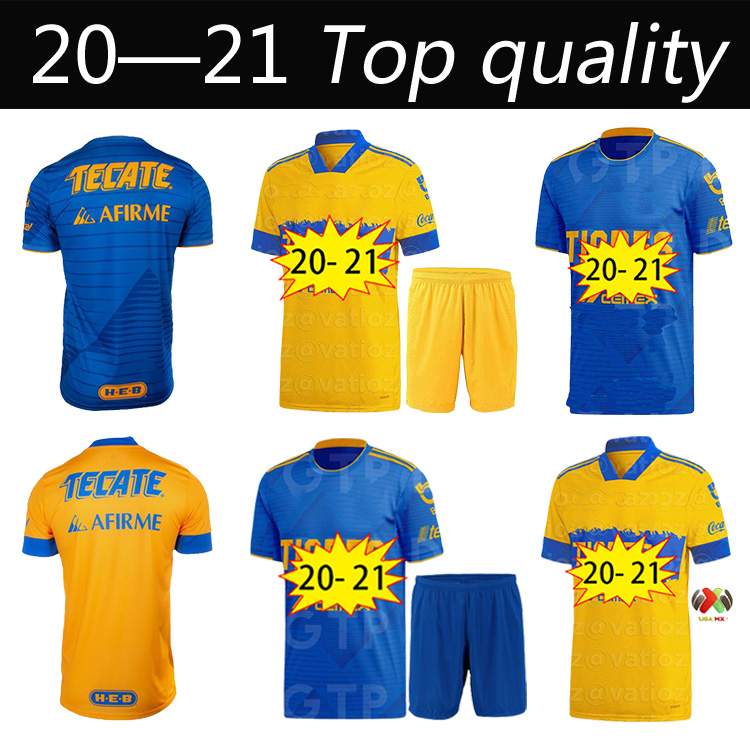 

2020 2021 UANL Tigres GIGNAC Soccer Jerseys kits 20 21 VARGAS Camiseta Maillot Home away Pizarro Mexico Football Shirts