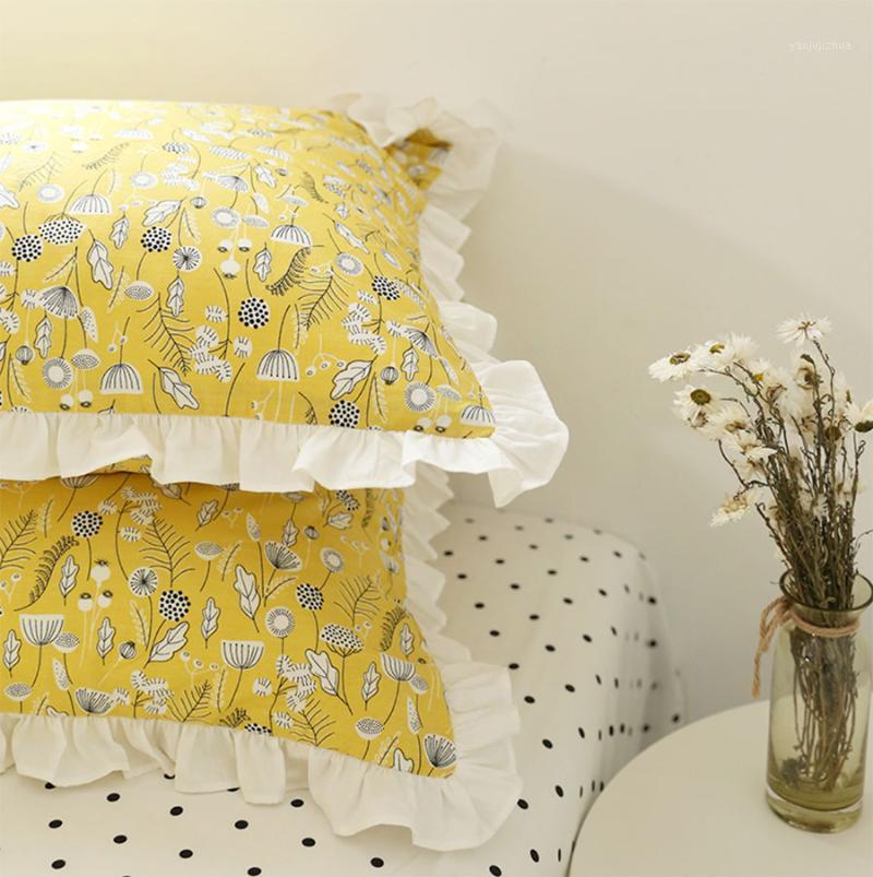 

Yellow flower bedding set teen girl,cotton  full queen romantic cute pastoral home textile bed sheet pillow case duvet cover1, Picture color