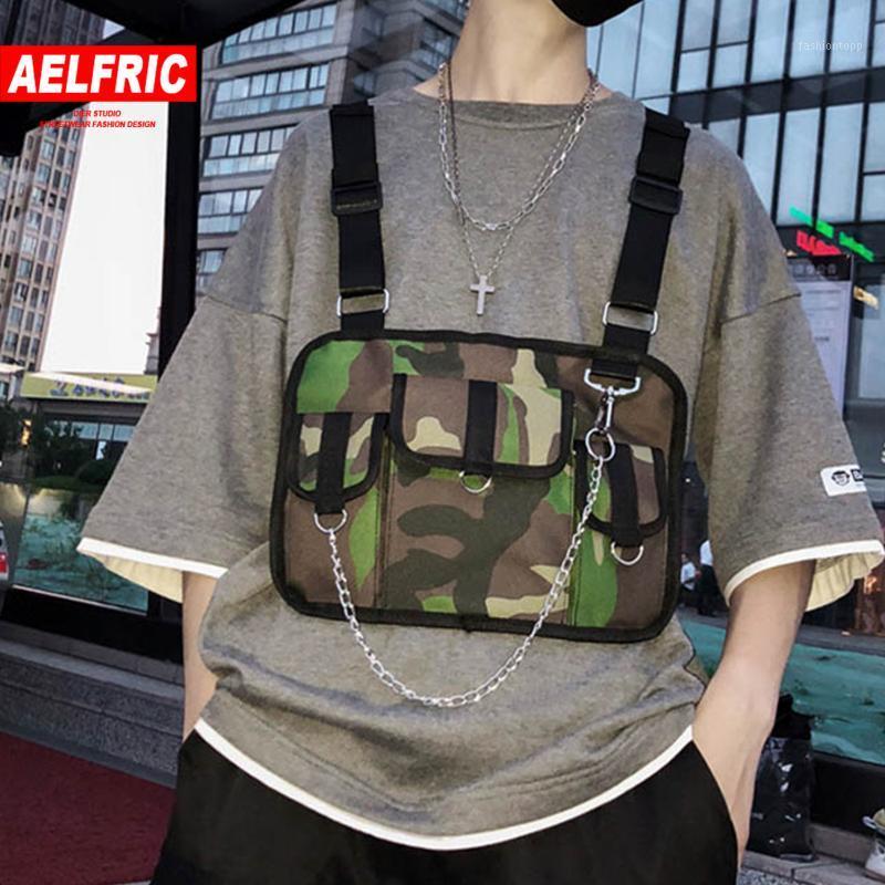 

AELFRIC Chest Bag for Men Women Hip Hop Harness Chest Rig Bag Vest Streewear Tactical Package Fashion Waist Pack1, Black
