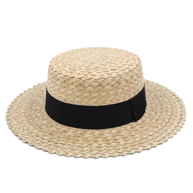 

Wide Brim Hats Mistdawn 100% Straw Gambler Boater Pork Pie Flat Top Bowler Sailor Hat Outdoor Summer Street Party Beach Cap1, White