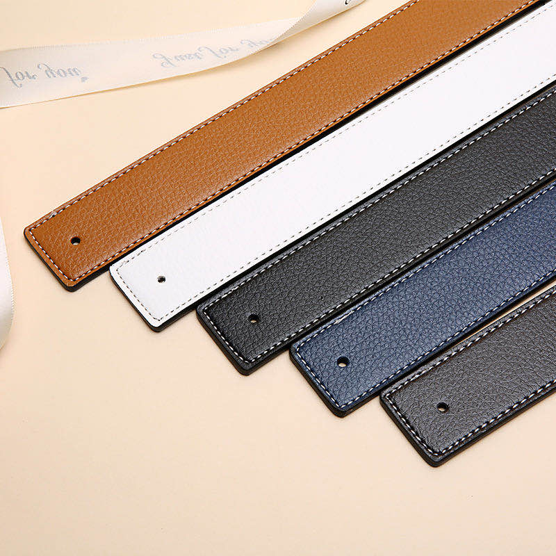 

Business Belts Mens Belt Fashion Men Genuine Leather Black Belts Women Big Gold Buckle Smooth Womens Classic Casual Ceinture with Box72-3, Coffee
