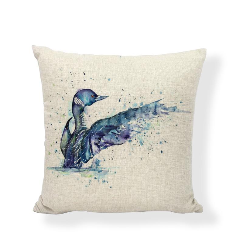 

Animals Cushion Cover Peace Bird Love Pillowcase Flying Car Seat Sofa Room Pillow Cover Chair Home Decorative Throw Pillows Case