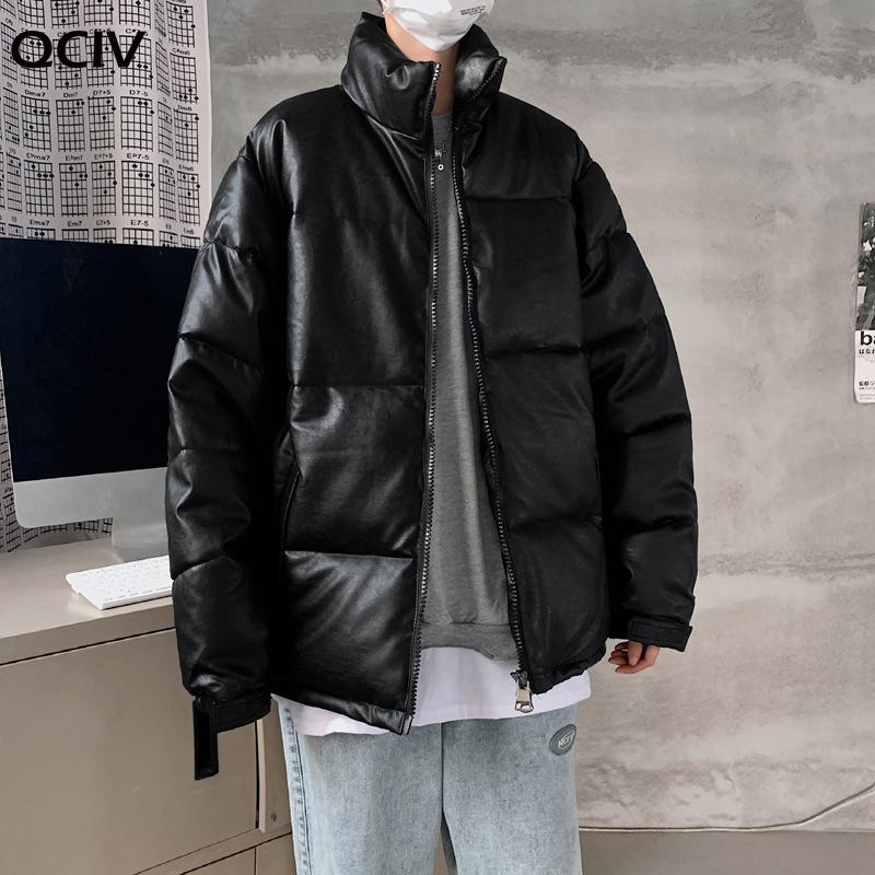 

Hong Kong Style Men's Parkas Bread Clothes Couple Coats Big SizeThicken Zipper Winter Warm Fashion Puffer Jacket, Beige