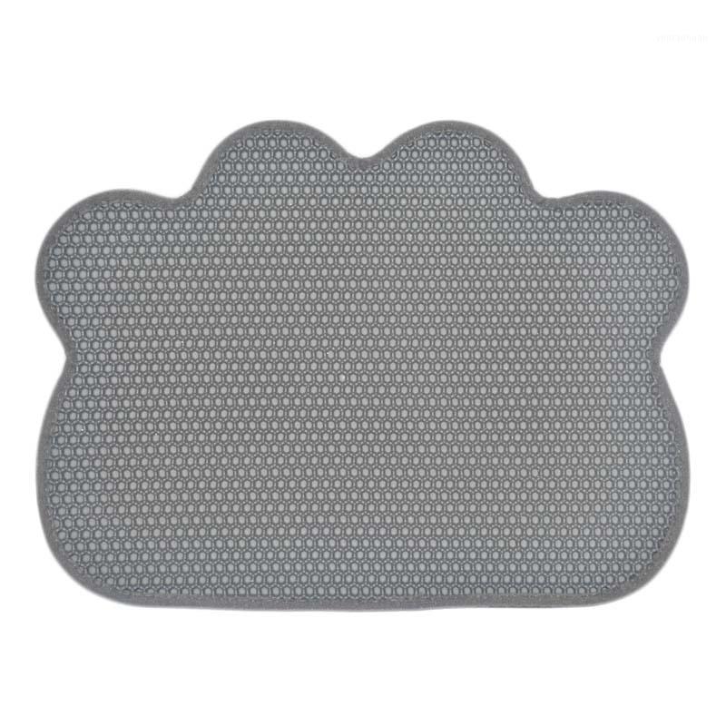 

EVA Bears Shape Waterproof Multihole Cat Litter Mat Pet Litter Trapping Holder Cats Mat Bottom Puppy Pad Floor 61.5*46 cm1