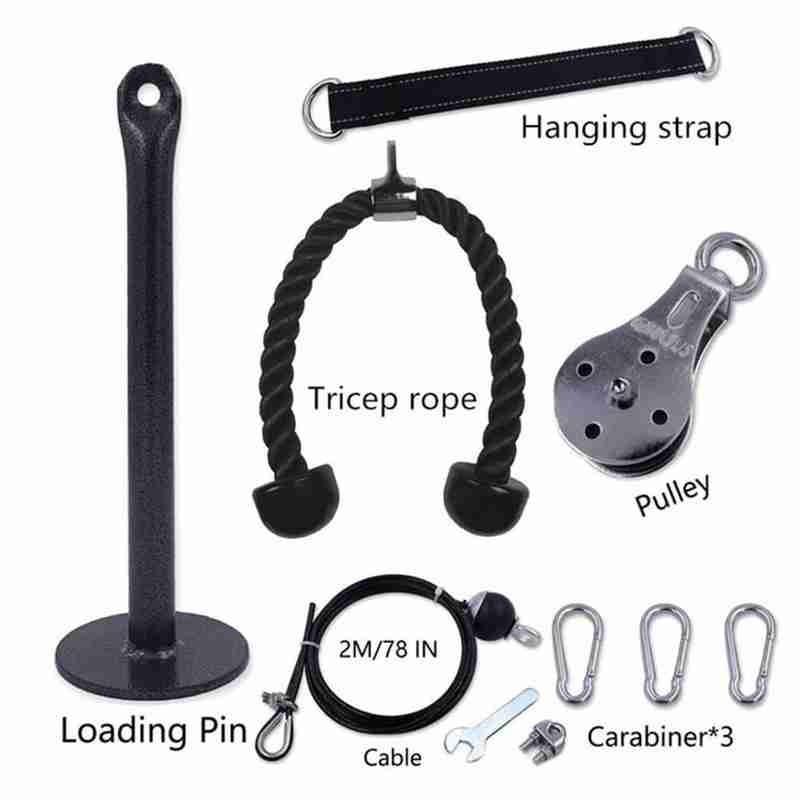 

Fitness Pulley Cable System DIY Loading Pin Lifting Workout Arm Biceps Tricep Hand Training Equipment Home Gym Sport Accessories