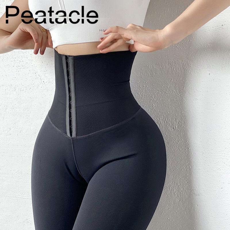 

Peatacle Yoga Pants High Waist Stretchy Black Leggings Sport Women Fitness Gym Clothing