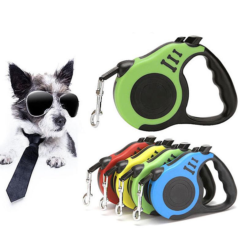 

3m/5m Retractable Dog Leash Extending Puppy Walking Leads Pet Dog Running Walking Leashes Automatic Tractor Correa de perro