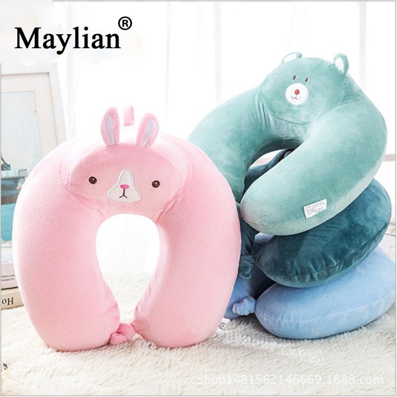 

Cartoon Support Head Rest U Shape Memory Foam Pillow Neck U-Shape U Shaped Headrest Car Flight Travel Soft Nursing Cushion P141