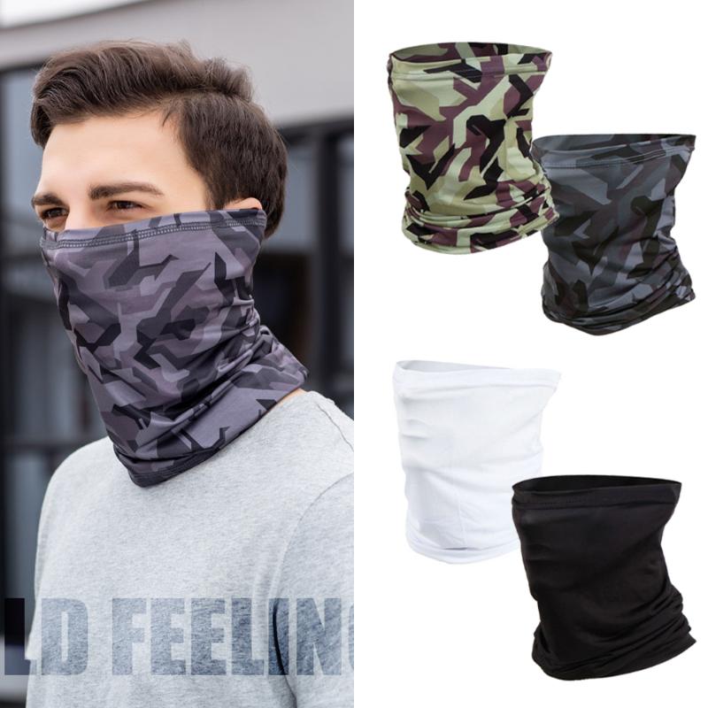 

Motorcycle Cycling Neck Scarf Masks Bandana Headband Balaclava Anti-UV Sun Protection Camping Hiking Scarves Headscarves, White