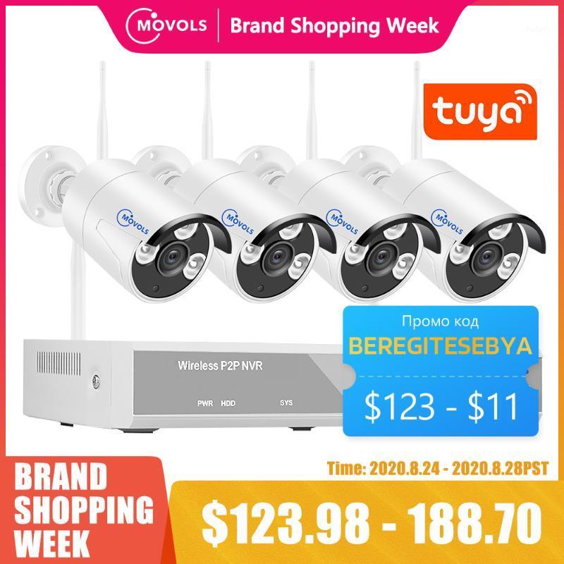 

MOVOLS H.265 Wireless CCTV System 4CH 1080P Tuya Zigbee NVR 4PCS 2MP Outdoor WIFI Security Camera Audio Video Surveillance Kit1