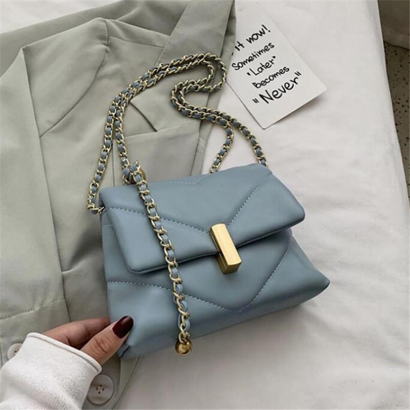 

2021 new handbag shoulder bag fashion messenger bag wild ins chain small square Luxurys Designers Bags, Photo color3