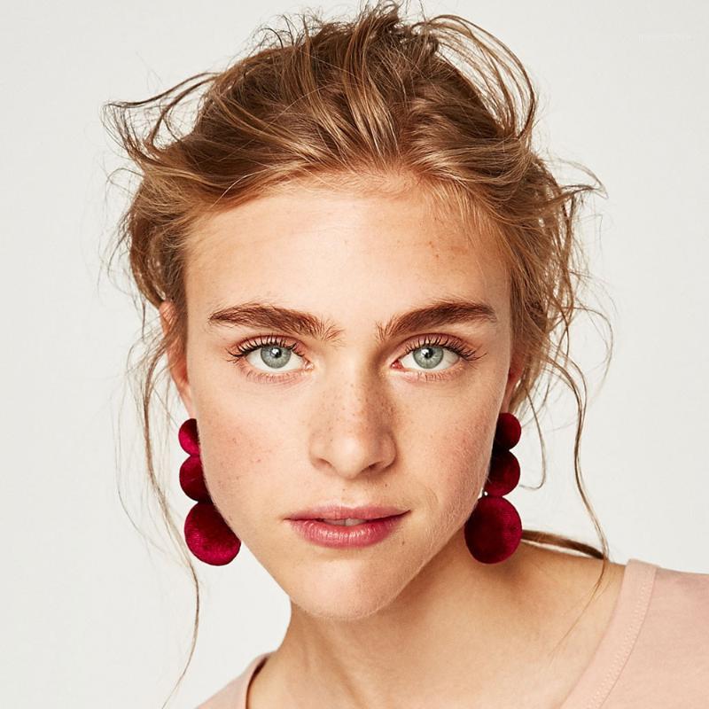 

New Ear Pendant Button Earrings Vintage Handmade Ear Stud Small Jewelry1