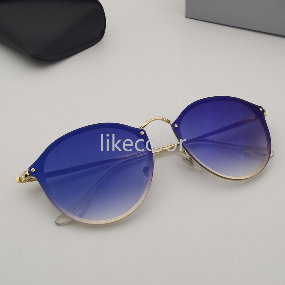

Top master Sunglasses Fashion Round frame Retro Shades for Men Women UV400 De Sol gafas included box accessories