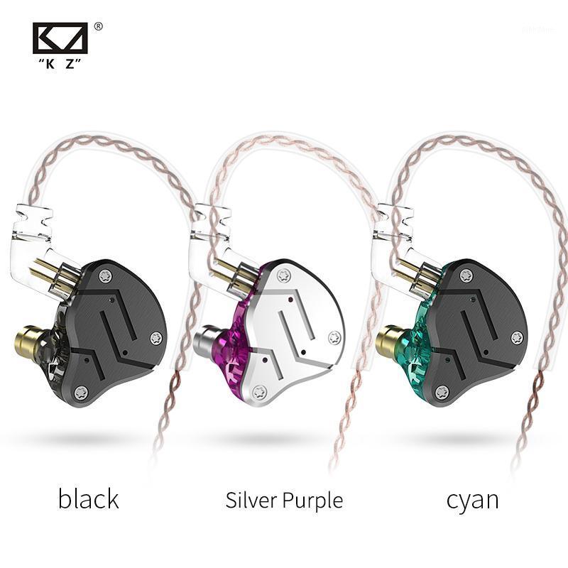 

KZ ZSN 1BA 1DD Hybrid In Ear Earphone DJ Monitor Running Sport Earphone HIFI Headset Earbud Detachable Detach 2Pin Cable KZ BA101, Black