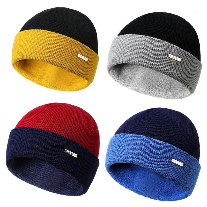

Winter Fashion Men Women's Hat Double Color Beanie Cap Knitting Skiing Autumn Warm Hat1