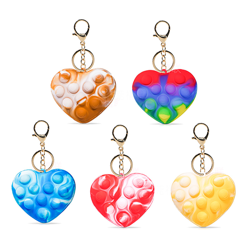 

Love Heart Shape 3D Decompression Ball Vent Toy Fidget Toys Dimple Anti Stress Reliver Toys Kid Gift W1