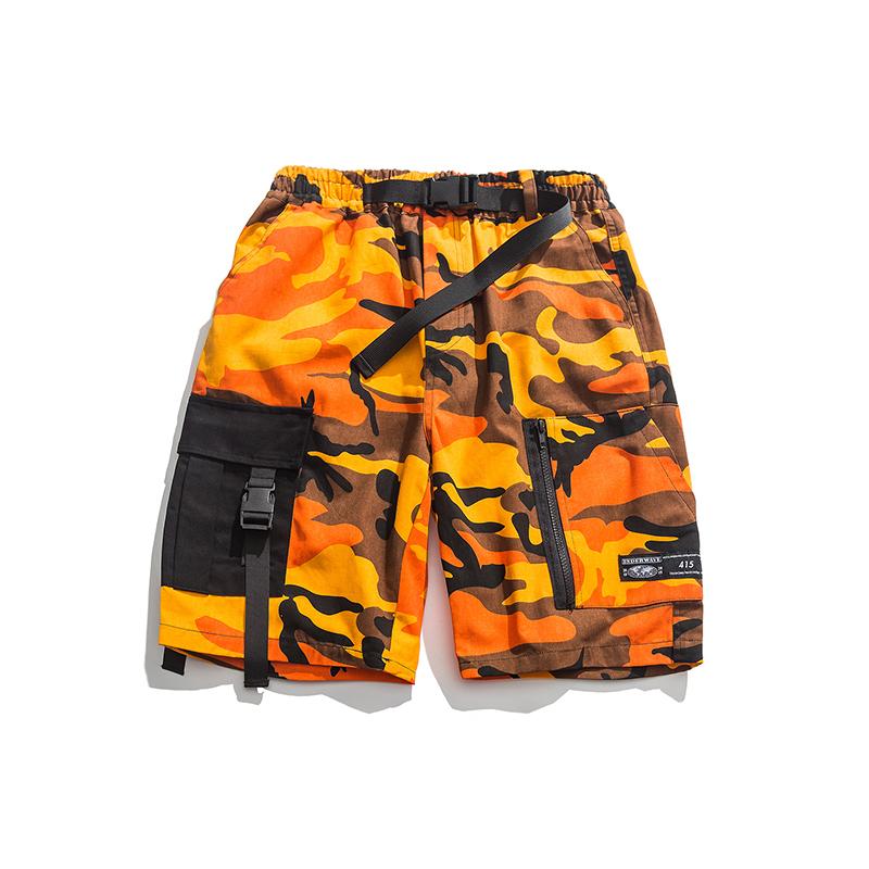 

2020 Camo Cargo Shorts Summer Fashion Camouflage Multi-Pocket Homme Army Casual Loose Shorts, Purple camo