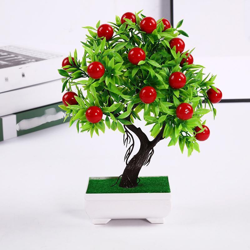 

Artificial Potted Plant Creative Fake 23 Fruits Wedding Home Decoration Simulation Potted Plant Fake Flower Fruit Bonsai Decor1