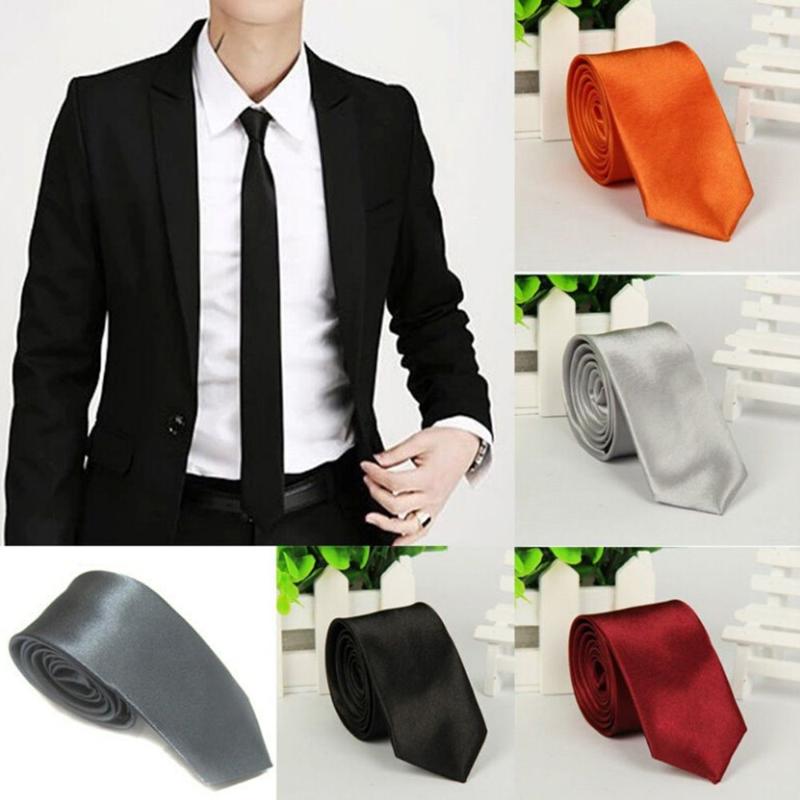 

Bow Ties Fashion Men's Classic Solid Skinny Neckties Business Wedding Party Tie Silk Necktie Graduation Gift Neck