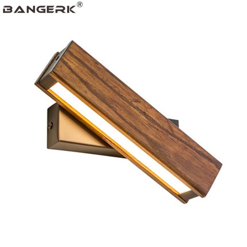 

Nordic Design Loft Luminaria LED Wall Light Modern Bedside Wall Lamps Bathroom Wood Iron Home Decor Indoor Lighting Fixtures