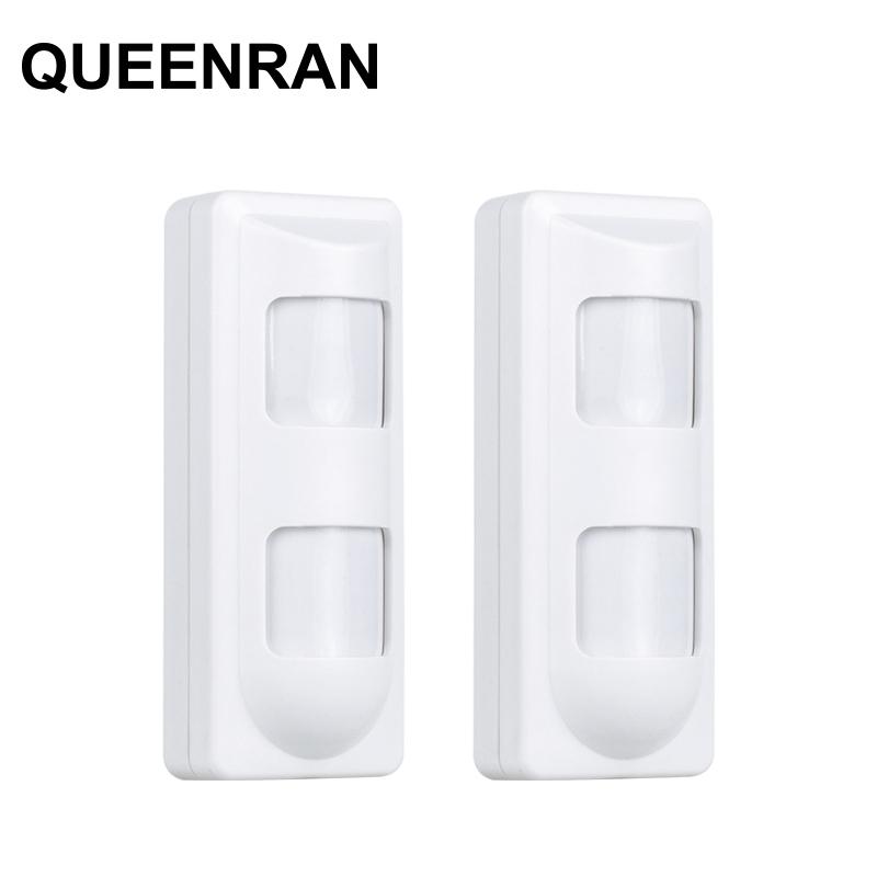 

2pcs Wide Angle/Curtain/Pet Friendly Dual PIR Sensor Outdoor PIR Microwave Detectors Waterproof for Wired Alarm System