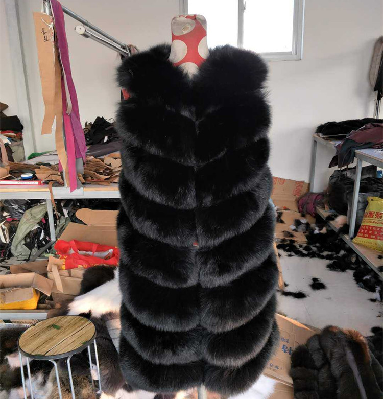 

Genuine 2020 New Fox Collection of Skin Women in Fashion Coat Coating Vest From Sarja Shipping Factory Jwzc, Dark grey