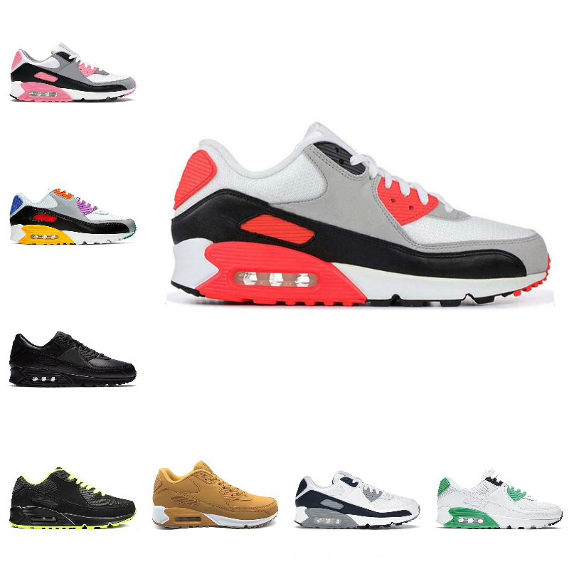 

High Quality 2022 New Airs Cushion 90 Running Shoes Men Women Discount 90s Infrared Triple Black White Red Yellow Volt Classic Leather Outdoor Designers Sneakers, Please contact us