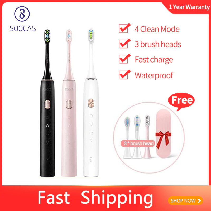 SOOCAS X3U Sonic Electric Toothbrush Ultrasonic Automatic Upgraded USB Rechargeable Fast chargeable Adult Waterproof Tooth Brush 201114-image-635138836