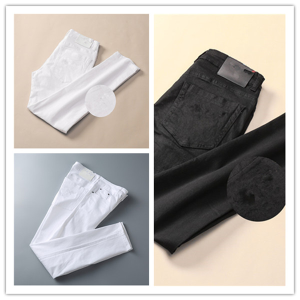 

New Slim-leg Jeans Casual Mens Slim Pants High Quality High Street Biker Denim Size W28-W40 New luxurys Fashion Mens Jeans Designer Jeans, Style 2