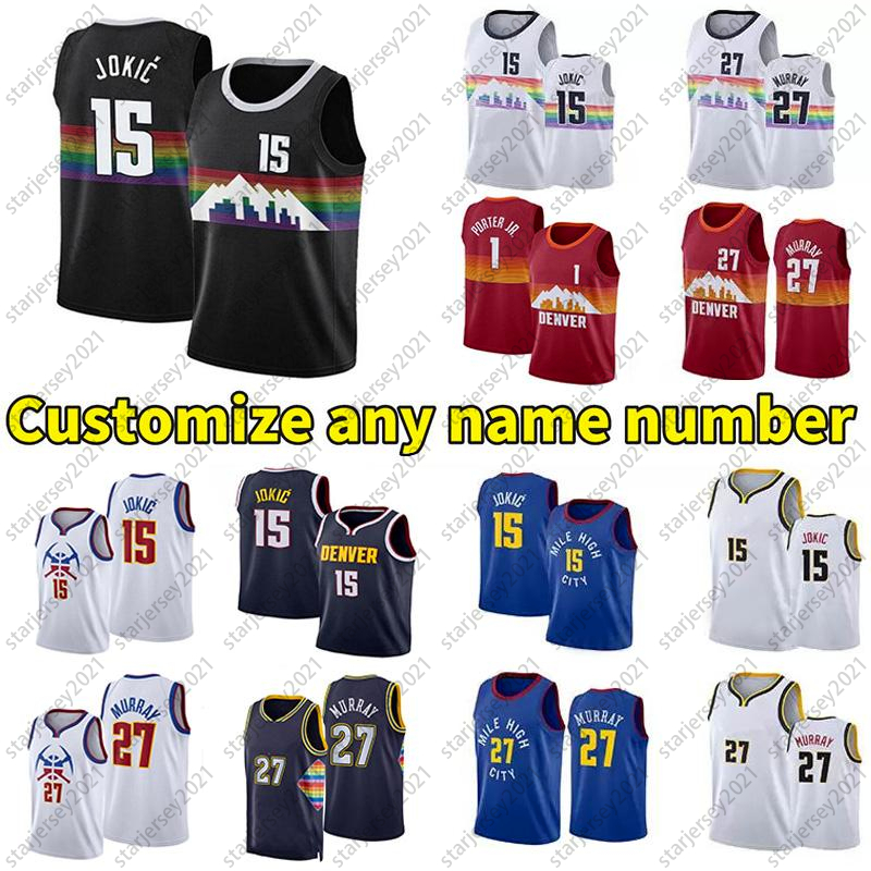 

15 Jokic Jersey Jamal Nugget 27 Murray Nikola Michael 1 Porter Jr. Facundo Aaron 50 Gordon 7 Campazzo 25 Rivers Nah Shon 3 Hyland Nnaji Men, Black;red